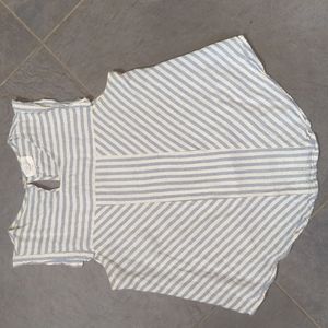 Striped linen blouse